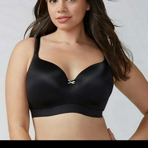 NWOT Cacique black extended longline bra 42F